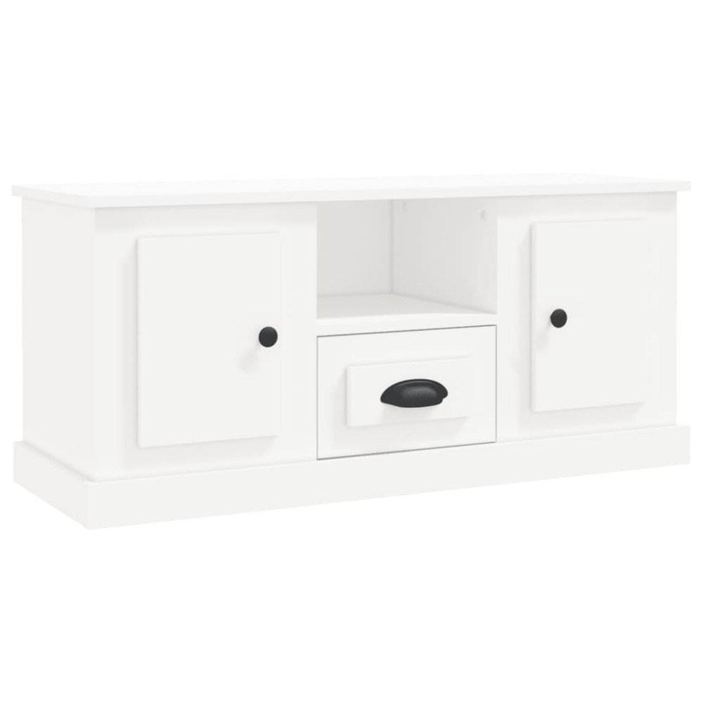 vidaXL Comodă TV, alb, 100x35,5x45 cm, lemn prelucrat
