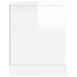 vidaXL Comodă TV, alb extralucios, 100x35,5x45 cm, lemn prelucrat