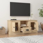vidaXL Comodă TV, stejar sonoma, 100x35,5x45 cm, lemn prelucrat vidaXL Comodă TV, stejar sonoma, 100x35,5x45 cm, lemn prelucrat