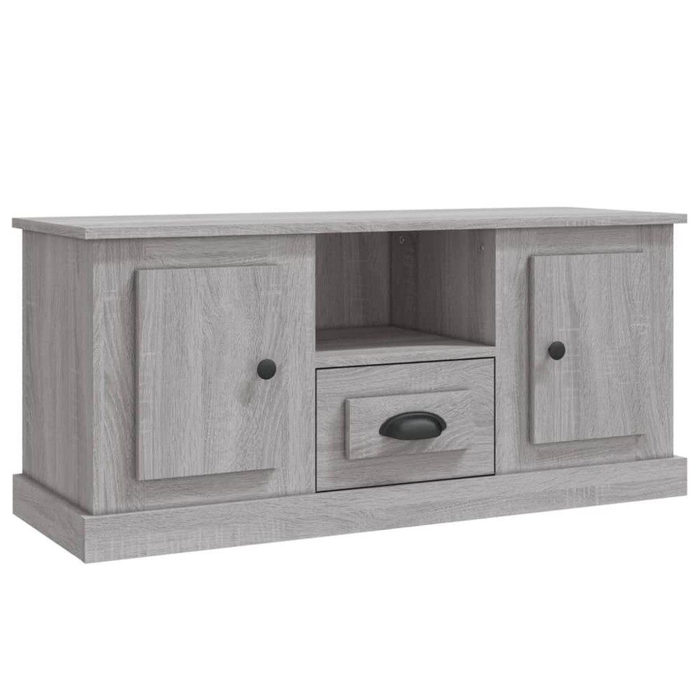 vidaXL Comodă TV, gri sonoma, 100x35,5x45 cm, lemn prelucrat