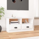vidaXL Comodă TV, alb, 93x35,5x45 cm, lemn prelucrat vidaXL Comodă TV, alb, 93x35,5x45 cm, lemn prelucrat