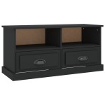 vidaXL Comodă TV, negru, 93x35,5x45 cm, lemn prelucrat vidaXL Comodă TV, negru, 93x35,5x45 cm, lemn prelucrat