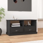 vidaXL Comodă TV, negru, 93x35,5x45 cm, lemn prelucrat vidaXL Comodă TV, negru, 93x35,5x45 cm, lemn prelucrat