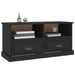 vidaXL Comodă TV, negru, 93x35,5x45 cm, lemn prelucrat vidaXL Comodă TV, negru, 93x35,5x45 cm, lemn prelucrat