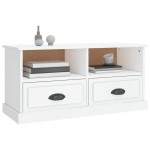 vidaXL Comodă TV, alb extralucios, 93x35,5x45 cm, lemn prelucrat vidaXL Comodă TV, alb extralucios, 93x35,5x45 cm, lemn prelucrat