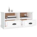 vidaXL Comodă TV, alb extralucios, 93x35,5x45 cm, lemn prelucrat vidaXL Comodă TV, alb extralucios, 93x35,5x45 cm, lemn prelucrat