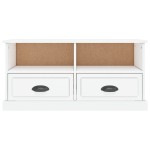 vidaXL Comodă TV, alb extralucios, 93x35,5x45 cm, lemn prelucrat vidaXL Comodă TV, alb extralucios, 93x35,5x45 cm, lemn prelucrat