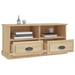 vidaXL Comodă TV, stejar sonoma, 93x35,5x45 cm, lemn prelucrat