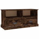 vidaXL Comodă TV, stejar fumuriu, 93x35,5x45 cm, lemn prelucrat