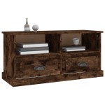 vidaXL Comodă TV, stejar fumuriu, 93x35,5x45 cm, lemn prelucrat