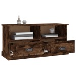 vidaXL Comodă TV, stejar fumuriu, 93x35,5x45 cm, lemn prelucrat