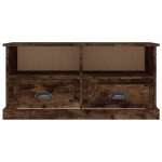 vidaXL Comodă TV, stejar fumuriu, 93x35,5x45 cm, lemn prelucrat