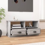 vidaXL Comodă TV, gri sonoma, 93x35,5x45 cm, lemn prelucrat vidaXL Comodă TV, gri sonoma, 93x35,5x45 cm, lemn prelucrat