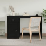 vidaXL Birou cu sertar, negru, 115x50x75 cm, lemn prelucrat vidaXL Birou cu sertar, negru, 115x50x75 cm, lemn prelucrat