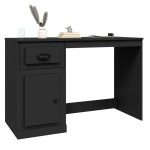 vidaXL Birou cu sertar, negru, 115x50x75 cm, lemn prelucrat vidaXL Birou cu sertar, negru, 115x50x75 cm, lemn prelucrat