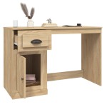 vidaXL Birou cu sertar, stejar sonoma, 115x50x75 cm, lemn prelucrat vidaXL Birou cu sertar, stejar sonoma, 115x50x75 cm, lemn prelucrat