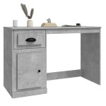 vidaXL Birou cu sertar, gri beton, 115x50x75 cm, lemn prelucrat vidaXL Birou cu sertar, gri beton, 115x50x75 cm, lemn prelucrat