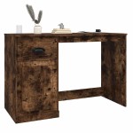 vidaXL Birou cu sertar, stejar fumuriu, 115x50x75 cm, lemn prelucrat vidaXL Birou cu sertar, stejar fumuriu, 115x50x75 cm, lemn prelucrat