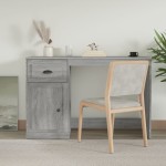 vidaXL Birou cu sertar, gri sonoma, 115x50x75 cm, lemn prelucrat vidaXL Birou cu sertar, gri sonoma, 115x50x75 cm, lemn prelucrat