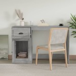 vidaXL Birou cu sertar, gri sonoma, 115x50x75 cm, lemn prelucrat vidaXL Birou cu sertar, gri sonoma, 115x50x75 cm, lemn prelucrat