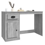 vidaXL Birou cu sertar, gri sonoma, 115x50x75 cm, lemn prelucrat vidaXL Birou cu sertar, gri sonoma, 115x50x75 cm, lemn prelucrat