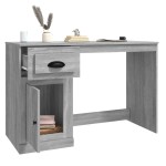vidaXL Birou cu sertar, gri sonoma, 115x50x75 cm, lemn prelucrat vidaXL Birou cu sertar, gri sonoma, 115x50x75 cm, lemn prelucrat