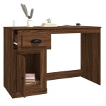 vidaXL Birou cu sertare, stejar maro, 115x50x75 cm, lemn prelucrat vidaXL Birou cu sertare, stejar maro, 115x50x75 cm, lemn prelucrat