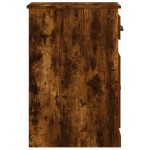 vidaXL Dulap lateral, sertar, stejar afumat, 40x50x75cm lemn prelucrat vidaXL Dulap lateral, sertar, stejar afumat, 40x50x75cm lemn prelucrat