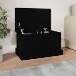 vidaXL Raft de depozitare, negru, 50x30x28 cm, lemn prelucrat vidaXL Raft de depozitare, negru, 50x30x28 cm, lemn prelucrat