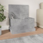 vidaXL Cutie de depozitare, gri beton, 50x30x28 cm, lemn prelucrat vidaXL Cutie de depozitare, gri beton, 50x30x28 cm, lemn prelucrat