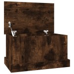 vidaXL Cutie de depozitare, stejar afumat, 50x30x28 cm, lemn prelucrat vidaXL Cutie de depozitare, stejar afumat, 50x30x28 cm, lemn prelucrat