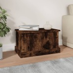 vidaXL Cutie de depozitare, stejar afumat, 50x30x28 cm, lemn prelucrat vidaXL Cutie de depozitare, stejar afumat, 50x30x28 cm, lemn prelucrat