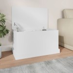 vidaXL Cutie de depozitare, alb, 70x40x38 cm, lemn prelucrat vidaXL Cutie de depozitare, alb, 70x40x38 cm, lemn prelucrat