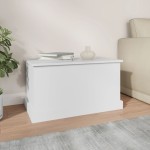 vidaXL Cutie de depozitare, alb, 70x40x38 cm, lemn prelucrat vidaXL Cutie de depozitare, alb, 70x40x38 cm, lemn prelucrat