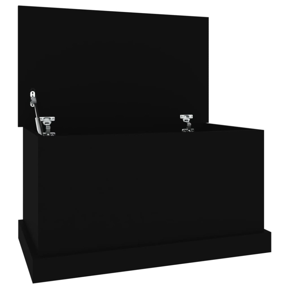 vidaXL Cutie de depozitare, negru, 70x40x38 cm, lemn prelucrat