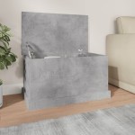 vidaXL Cutie de depozitare, gri beton, 70x40x38 cm, lemn prelucrat vidaXL Cutie de depozitare, gri beton, 70x40x38 cm, lemn prelucrat