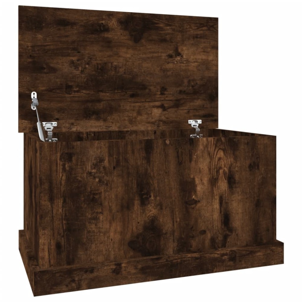 vidaXL Cutie de depozitare, stejar afumat, 70x40x38 cm, lemn prelucrat
