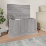 vidaXL Cutie de depozitare, gri sonoma, 70x40x38 cm, lemn prelucrat vidaXL Cutie de depozitare, gri sonoma, 70x40x38 cm, lemn prelucrat