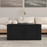 vidaXL Măsuță de cafea, negru, 80x50x36 cm, lemn compozit vidaXL Măsuță de cafea, negru, 80x50x36 cm, lemn compozit