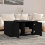 vidaXL Măsuță de cafea, negru, 80x50x36 cm, lemn compozit vidaXL Măsuță de cafea, negru, 80x50x36 cm, lemn compozit