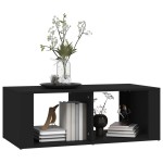 vidaXL Măsuță de cafea, negru, 100x50x36 cm, lemn prelucrat vidaXL Măsuță de cafea, negru, 100x50x36 cm, lemn prelucrat