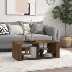 vidaXL Măsuță de cafea, stejar maro, 100x50x36 cm, lemn prelucrat vidaXL Măsuță de cafea, stejar maro, 100x50x36 cm, lemn prelucrat