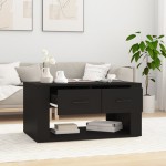 vidaXL Măsuță de cafea, negru, 80x50x40 cm, lemn prelucrat vidaXL Măsuță de cafea, negru, 80x50x40 cm, lemn prelucrat