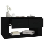 vidaXL Măsuță de cafea, negru, 80x50x40 cm, lemn prelucrat vidaXL Măsuță de cafea, negru, 80x50x40 cm, lemn prelucrat