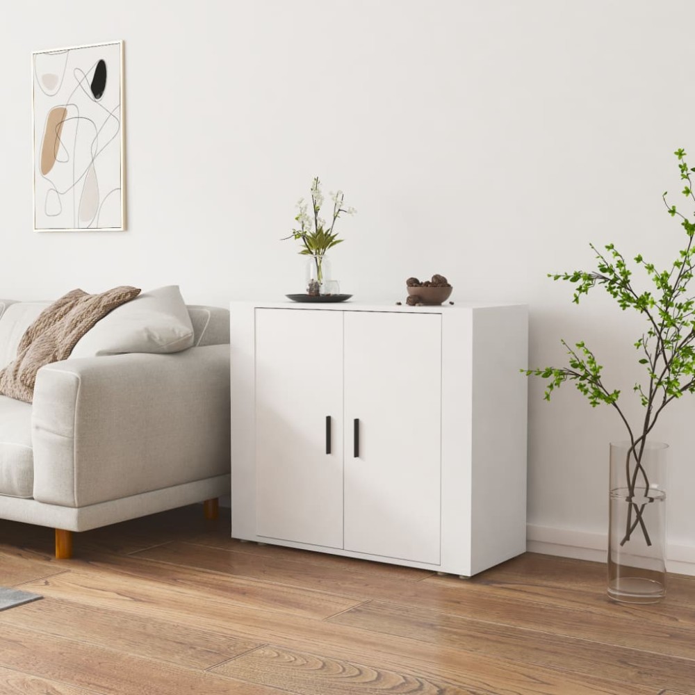 vidaXL Dulap, alb, 80x33x70 cm, lemn prelucrat