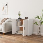 vidaXL Dulap, alb, 80x33x70 cm, lemn prelucrat