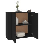 vidaXL Dulap, negru, 80x33x70 cm, lemn prelucrat