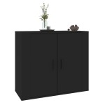 vidaXL Dulap, negru, 80x33x70 cm, lemn prelucrat