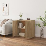 vidaXL Dulap, stejar sonoma, 80x33x70 cm, lemn compozit
