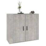 vidaXL Dulap, gri beton, 80x33x70 cm, lemn prelucrat